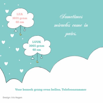 Geboorte tweeling Luuk en Lea IH 2
