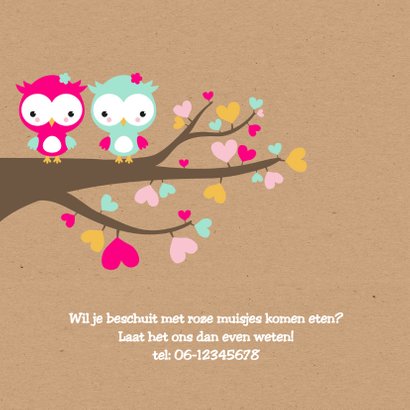 Geboorte - Tweeling uiltjes in boom 2