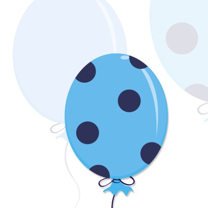 Geboorte vieren, blauwe ballon 2