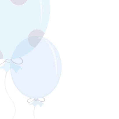 Geboorte vieren, blauwe ballon 3