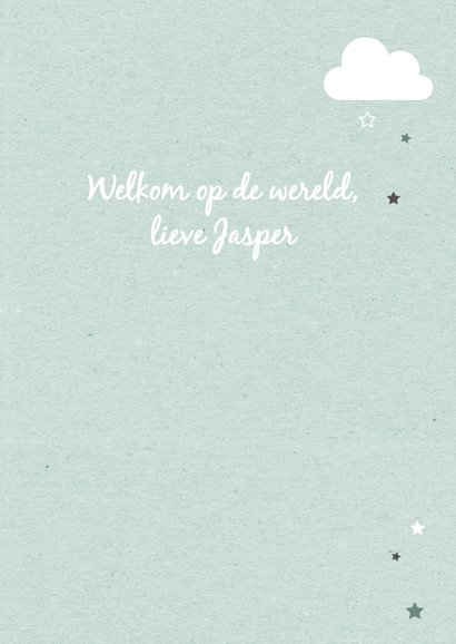 Geboorte -Wolkjes, sterren, zoon 3