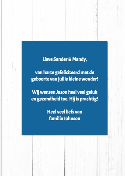 Geboortefelicitatie jongen - DH 3