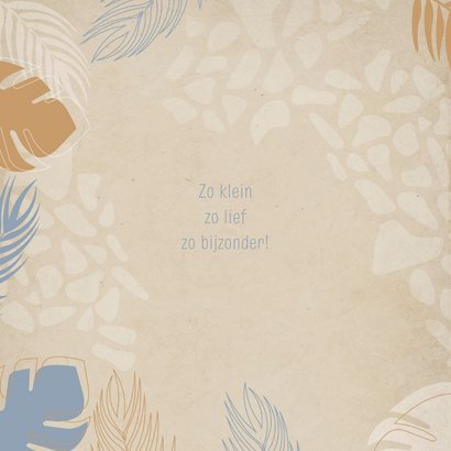 Geboortekaart blauw met girafje 2