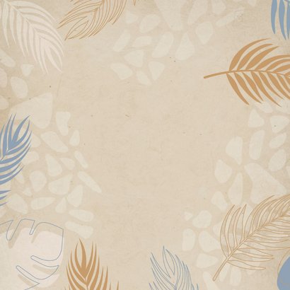 Geboortekaart blauw met girafje Achterkant