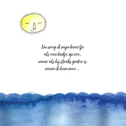 geboortekaart broertje zee 2