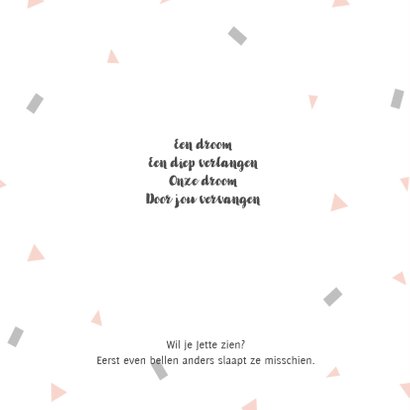 Geboortekaart confetti roze - BC 2