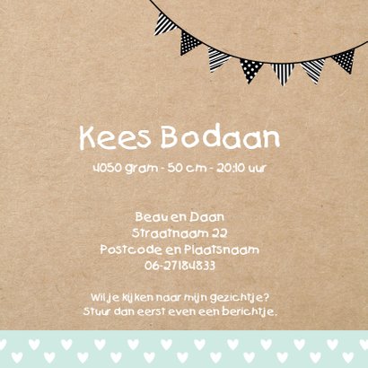 Geboortekaart hobbelpaard jongen 3