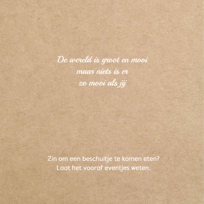 Geboortekaart Hollandse klompen meisje 2