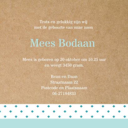 Geboortekaart Hollandse molen Mees 3