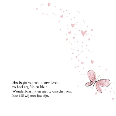 Geboortekaart It's a girl - Born to love 2