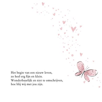 Geboortekaart It's a girl - Born to love 2