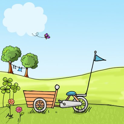 Geboortekaart jongen bakfietsje 2