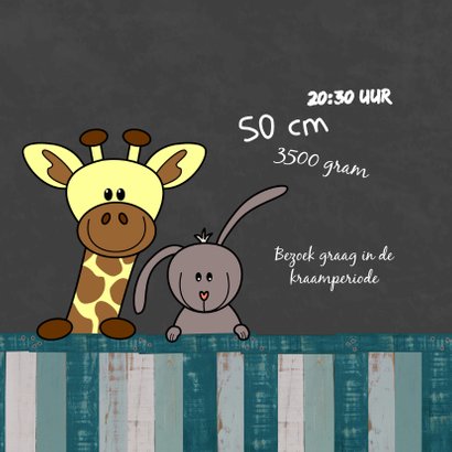 Geboortekaart jongen dieren HB 2