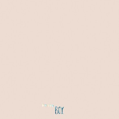 Geboortekaart jongen trein en vliegtuig Achterkant