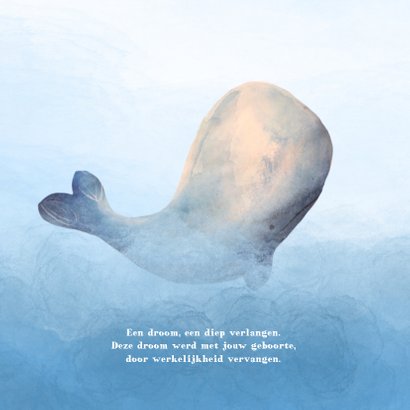 geboortekaart lieve walvis zee en water accenten 2