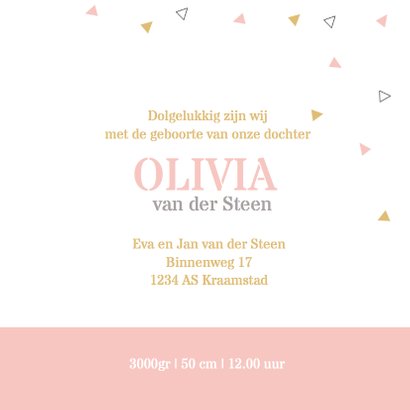 Geboortekaart meisje met kinderwagen av 3