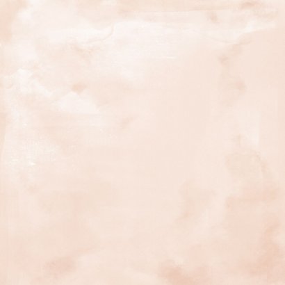 Geboortekaart meisje zalm-roze met gouden hartjes Achterkant