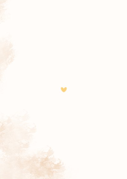 Geboortekaart met grote en kleine giraf Achterkant