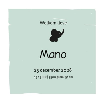 Geboortekaart Olli-fantje mint 3