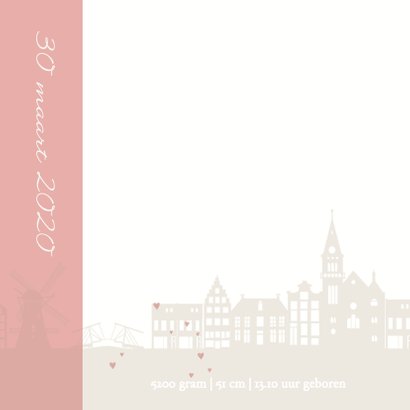 Geboortekaart ooievaar holland m 2