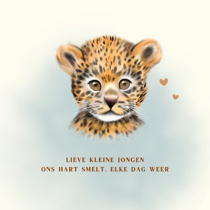 Geboortekaart panter welpje 2
