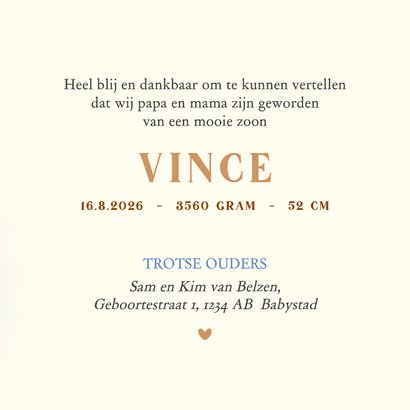Geboortekaart panter welpje 3