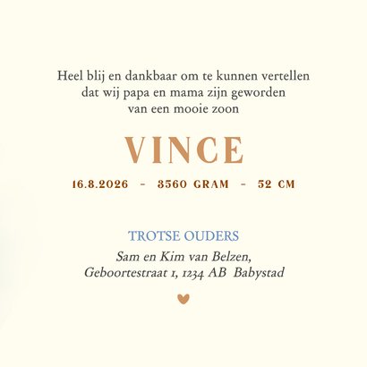 Geboortekaart panter welpje 3