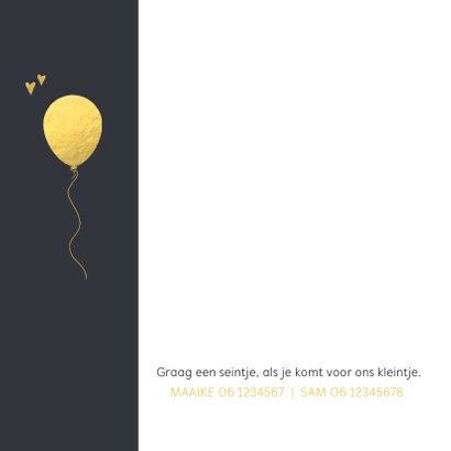 Geboortekaart silhouet op trapauto jongen 2