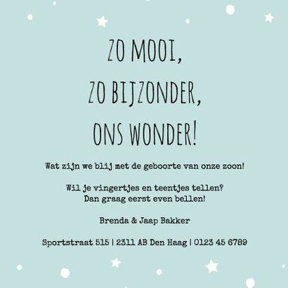 Geboortekaart stippen pijl 3