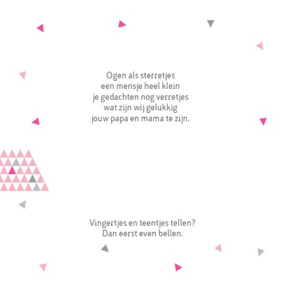 Geboortekaart triangle meisje 2