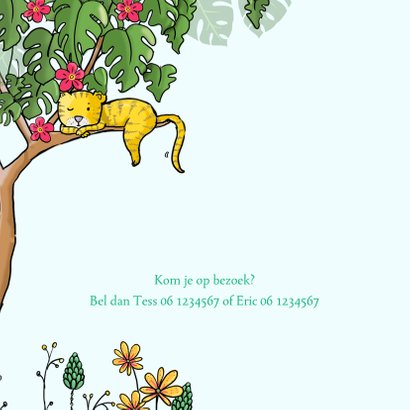 Geboortekaart tropical meisje 2
