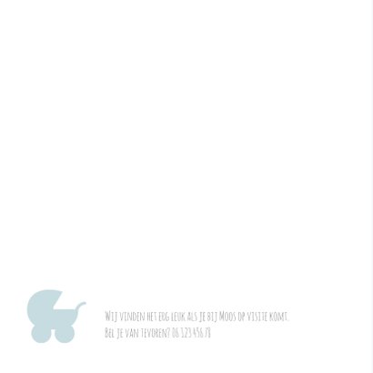Geboortekaart typografie mint-BC 2