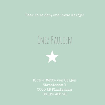 Geboortekaart typografie roze-BC 3