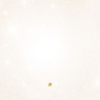 Geboortekaart unisex goud katje met stralende snorharen Achterkant