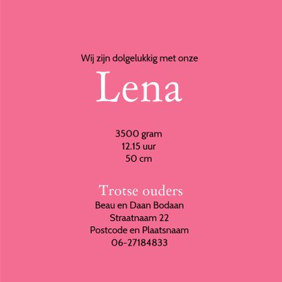 Geboortekaart voetafdrukjes roze 3