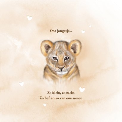 Geboortekaart welpje zittend 2