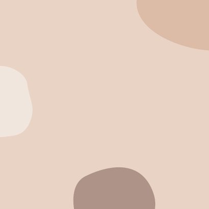 Geboortekaartje abstract voor een meisje in nude Achterkant