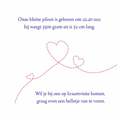 Geboortekaartje Airmail 2