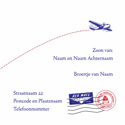 Geboortekaartje Airmail 3