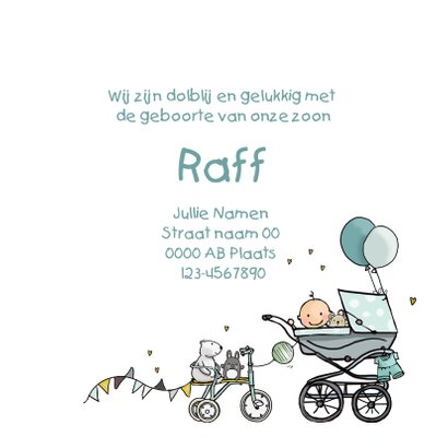 Geboortekaartje Fiat 500 bestel 3