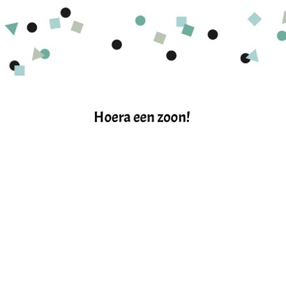 Geboortekaartje baby boy slinger confetti 2