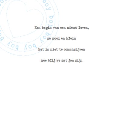 Geboortekaartje Babyboy Vakjes 2