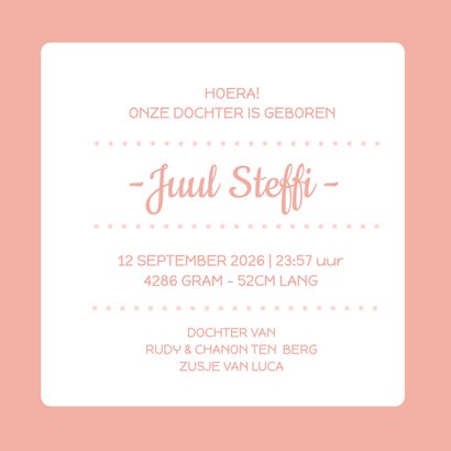 Geboortekaartje Bambi Silhouet 3