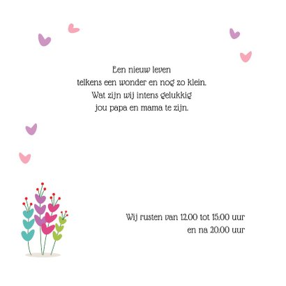 Geboortekaartje blij hondje 2