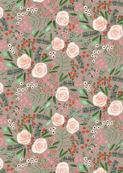 Geboortekaartje bloemen botanisch 2