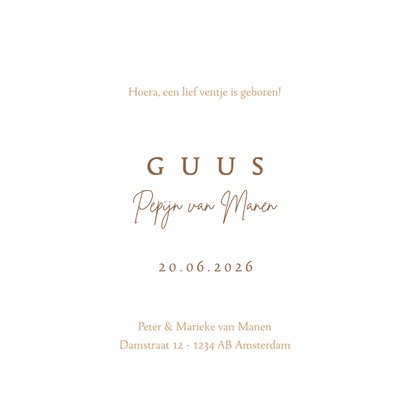 Geboortekaartje boerderij met een koe met kleintje 3