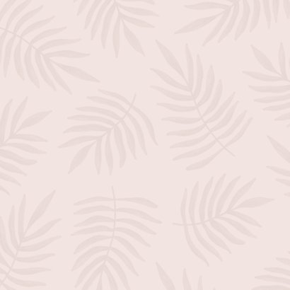 Geboortekaartje botanisch patroon trendy roze Achterkant