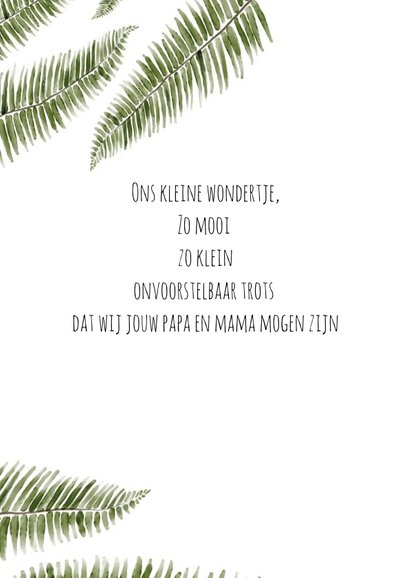 Geboortekaartje botanisch 2