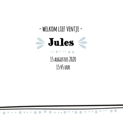 Geboortekaartje broertje Jules 3