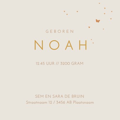 Geboortekaartje broertje met kindje in kar en boom 3